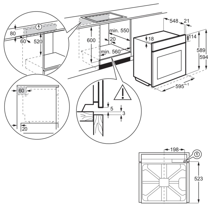 Духовой шкаф electrolux eoc95956ax