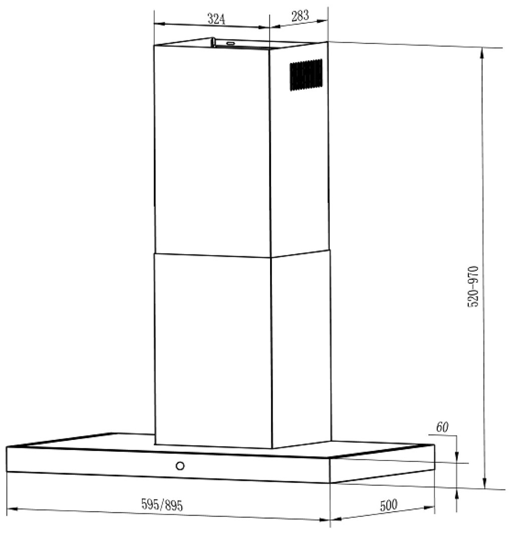 Вытяжка 90 см Maunfeld TSH 90 inox