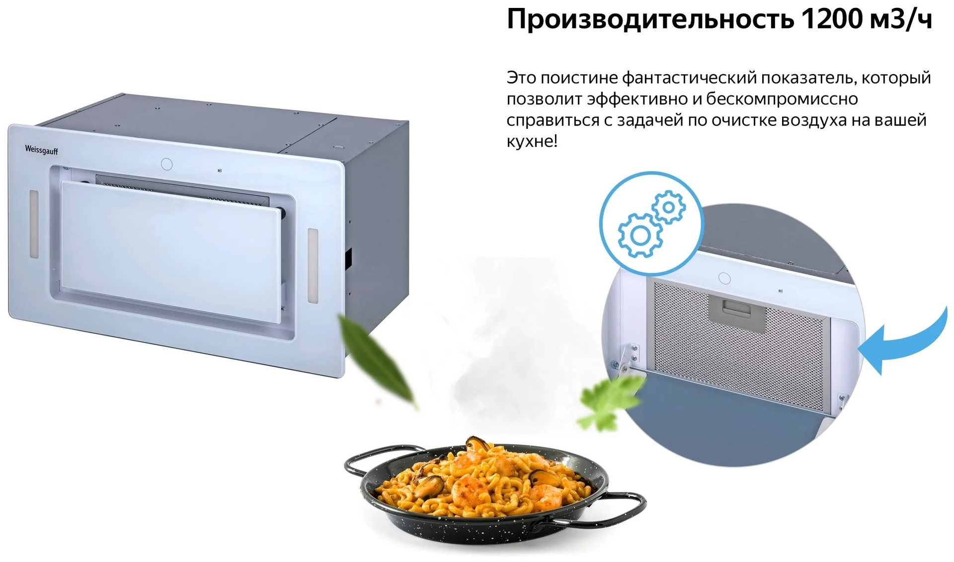 Вытяжка Weissgauff Aura 850 WH