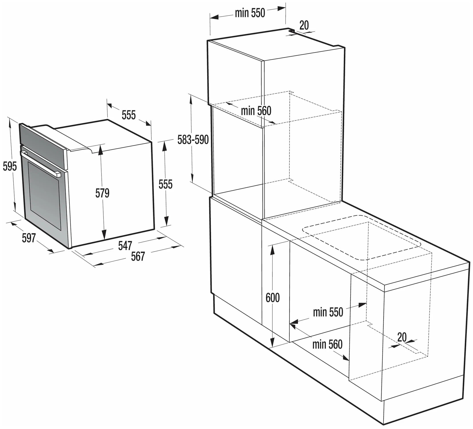 Духовой шкаф gorenje bo636e20x