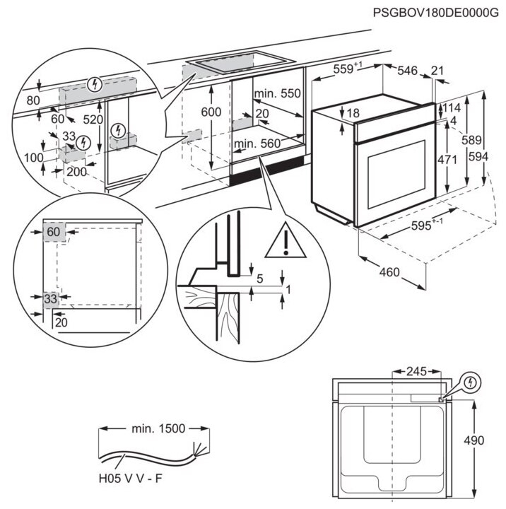 Электрический духовой шкаф electrolux okd5c70x