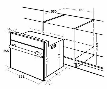 Газовый духовой шкаф kuppersberg hgg 663