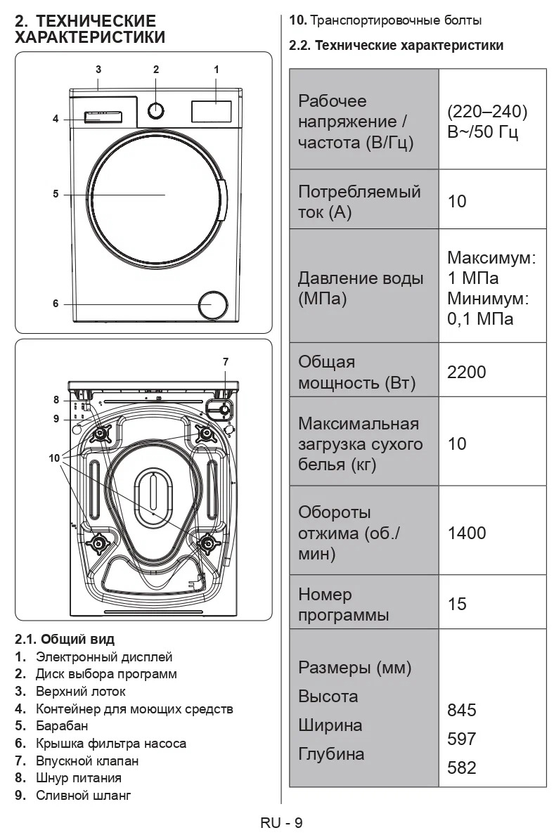 Стиральная машина Jackys JW 10W14G0