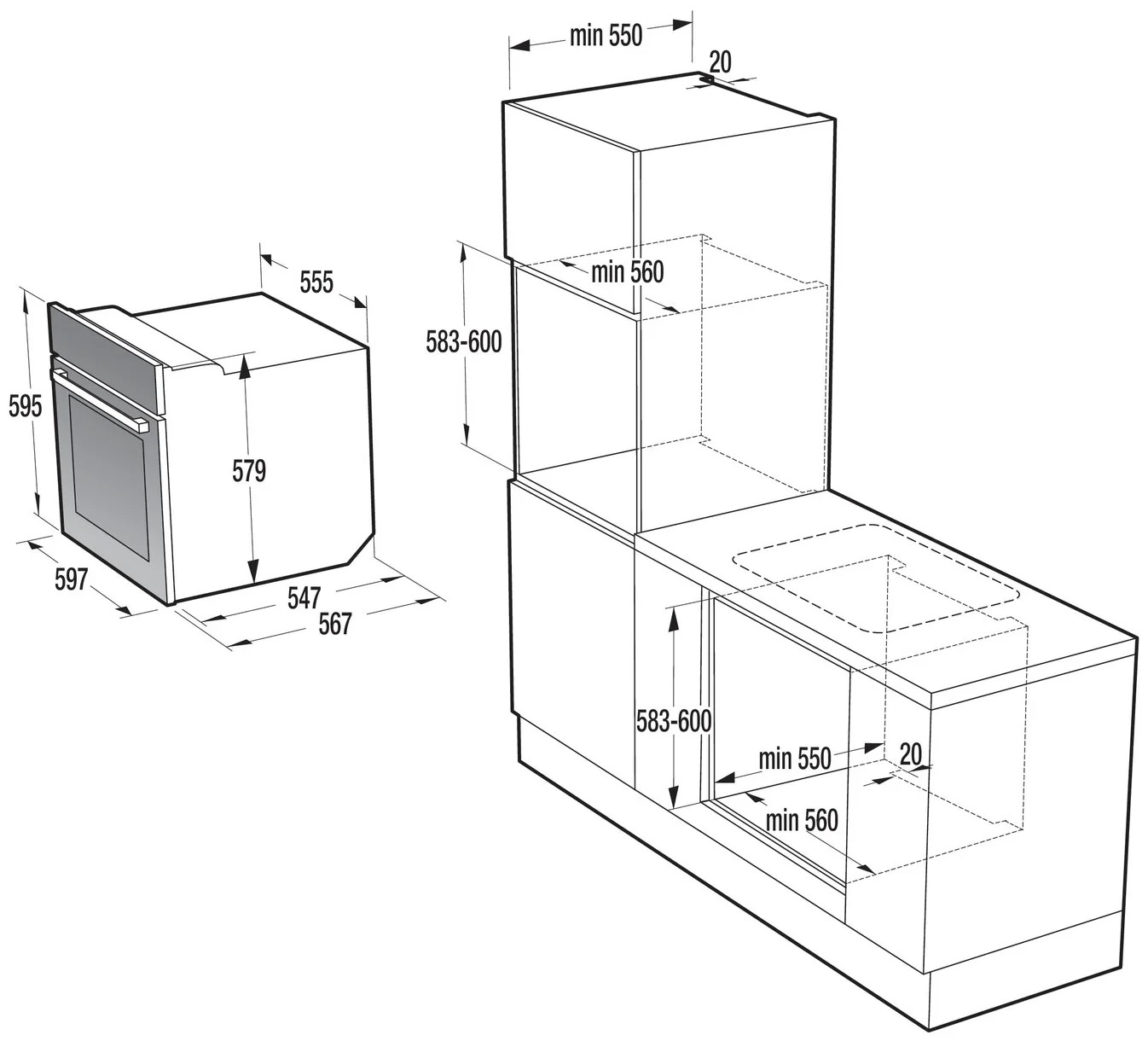 Электрический духовой шкаф gorenje bo635e20b