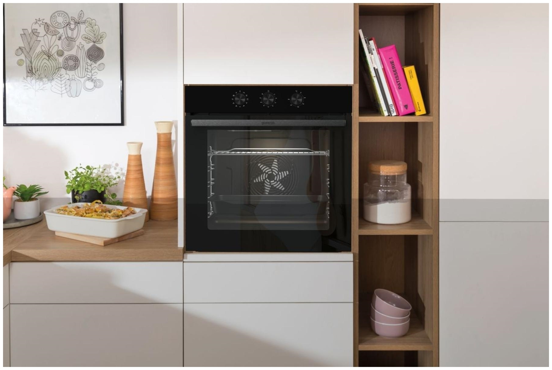 Электрический духовой шкаф gorenje bo6725e02bg