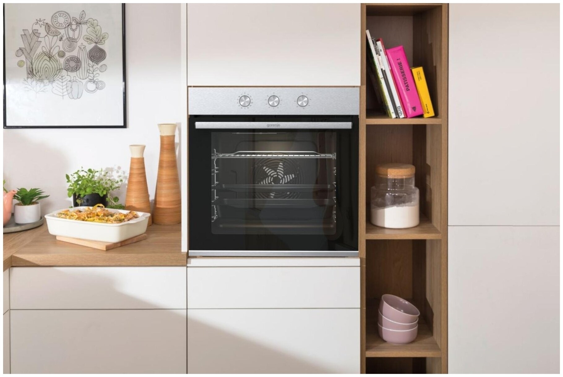 Электрический духовой шкаф gorenje bo6737e02x