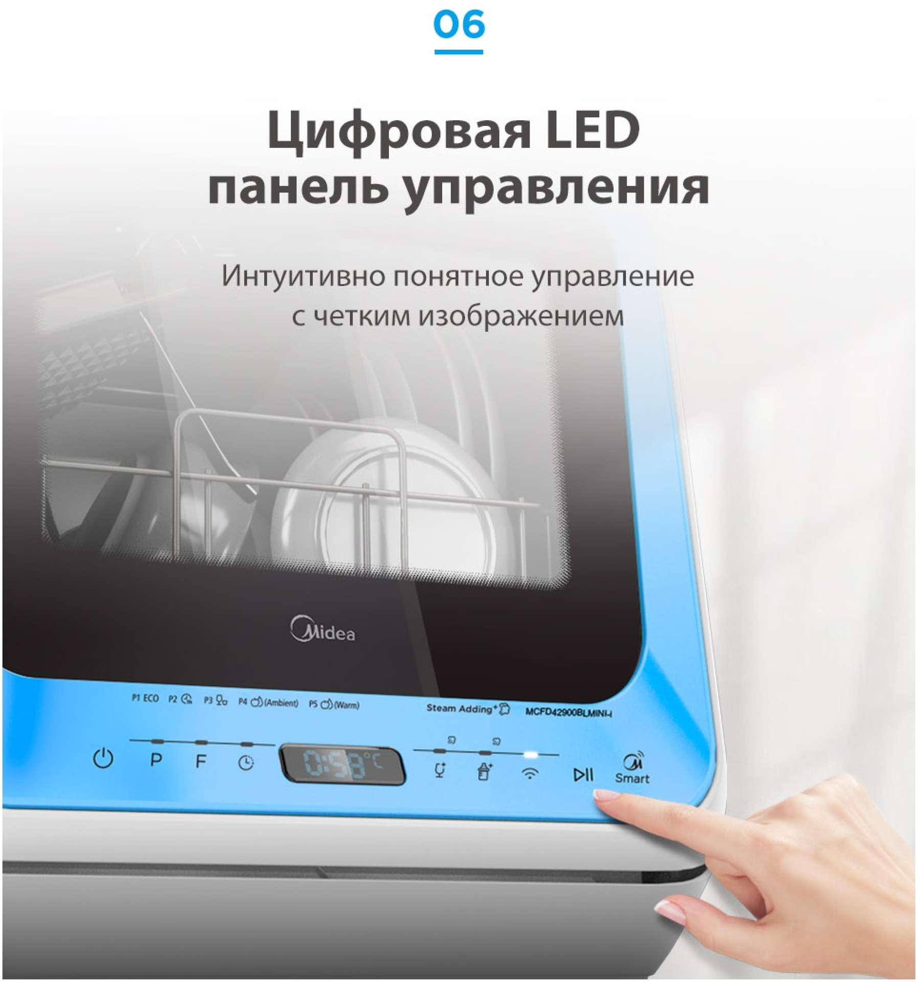 Посудомоечная машина Midea MCFD42900BL MINI