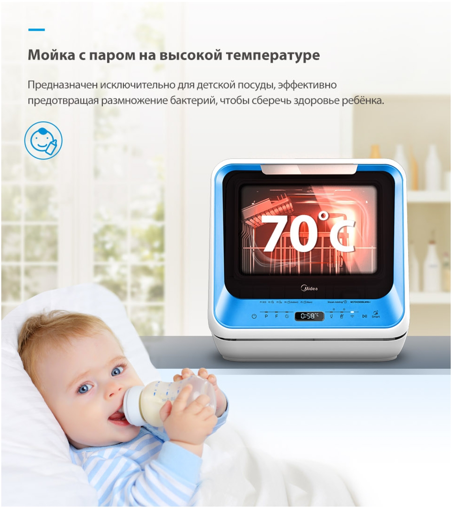 Посудомоечная машина Midea MCFD42900BL MINI