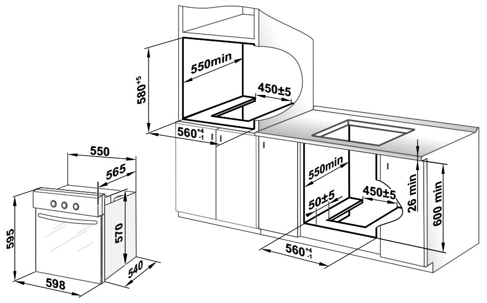 Газовый духовой шкаф gefest дгэ 621 01 черный