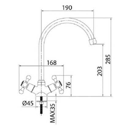 Смеситель для кухни Milardo Duplex DUPSB0JM05