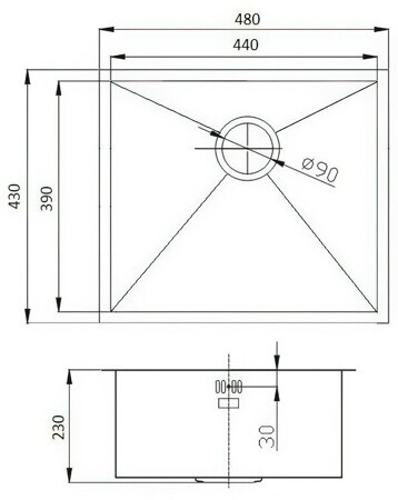 Кухонная мойка Emar EMB-114 Nano Golden