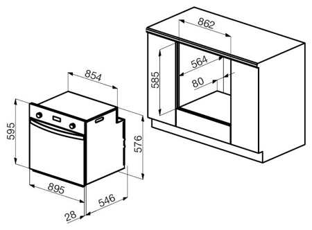 Газовый духовой шкаф Korting OGG 5409 CSX