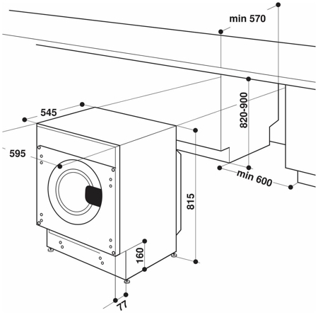 Встраиваемая стиральная машина Whirlpool BI WMWG 91484E