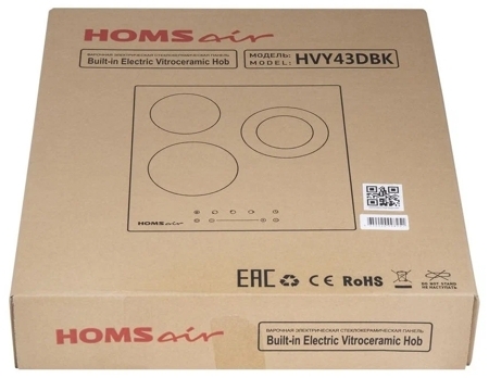 Электрическая варочная панель HOMSair HVY43DBK