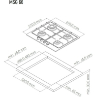 Газовая варочная панель Monsher MSG 66 Beige