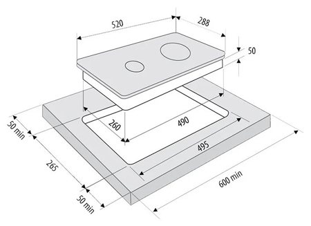 Электрическая варочная панель Fornelli PVA 30 Orsa