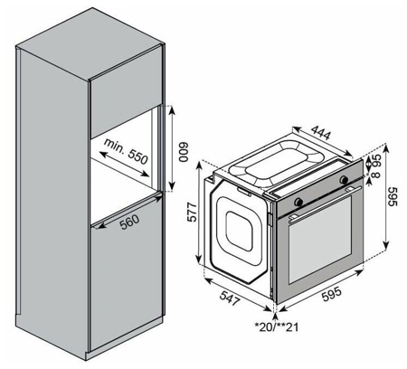 Электрический духовой шкаф Kuppersberg HF 608 GR