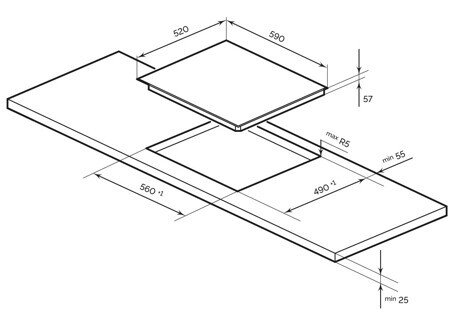 Индукционная варочная панель Lex EVI 640 F DS