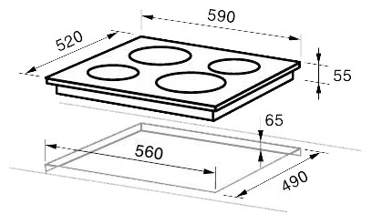 Индукционная варочная панель Midea MI-H67838F