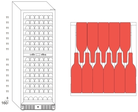 Винный шкаф Meyvel MV160 KST2