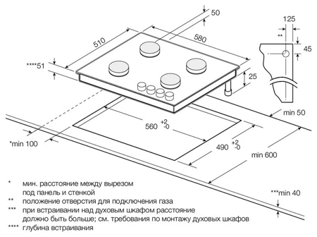 Газовая варочная панель GRAUDE GS 60.2 SM