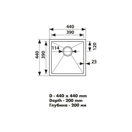 Кухонная мойка Kaiser KSM-4444 графит