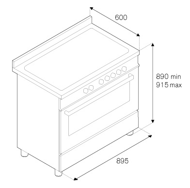 Варочный центр Bertazzoni PRO906MFEDXT