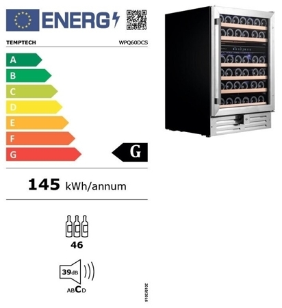 Винный шкаф Temptech WPQ60DCS