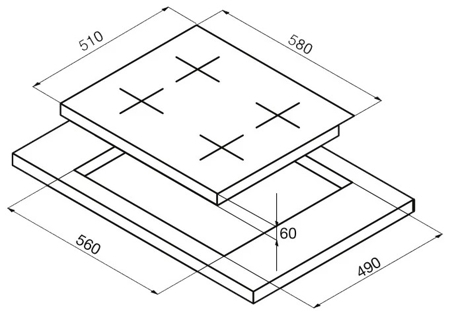 Электрическая варочная панель Korting HK 62051 X