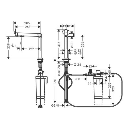 Смеситель для кухни Hansgrohe Aqittura M91 76804670