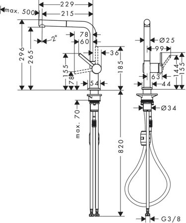 Смеситель для кухни Hansgrohe Talis M54 72808000