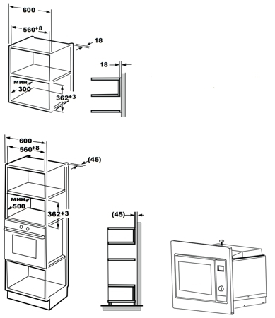 Встраиваемая микроволновая печь Kuppersberg HMW 615 X