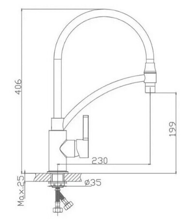 Смеситель для кухни Haiba HB73643-8 белый/хром