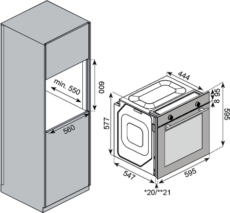 Электрический духовой шкаф Kuppersberg HF 608 W