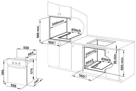 Газовый духовой шкаф GEFEST ДГЭ 621-03