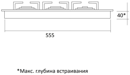 Газовая варочная панель Kuppersberg TS 79 X