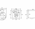 Комплект подвесной унитаз Abber Bequem AC1100T белый с инсталляцией AC0105 и кнопкой AC0120MCH матовый хром AC1100T-AC0105-AC0120MCH