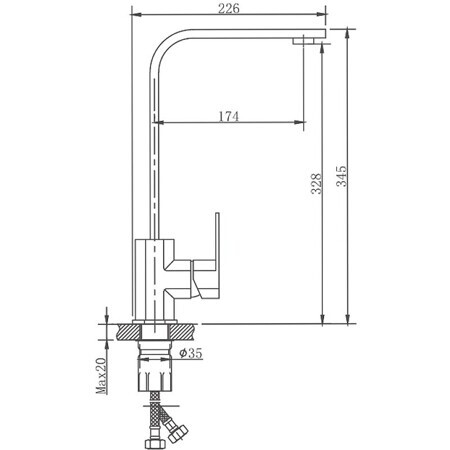 Смеситель для кухни Haiba HB70806