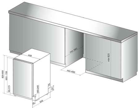 Посудомоечная машина Whirlpool WSIO 3O34 PFE X