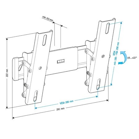 Кронштейн для телевизора Holder LCD-T2611-B