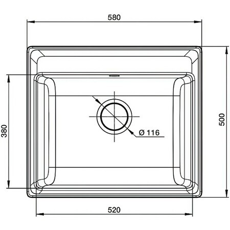 Кухонная мойка GranFest GF-V-580 черный