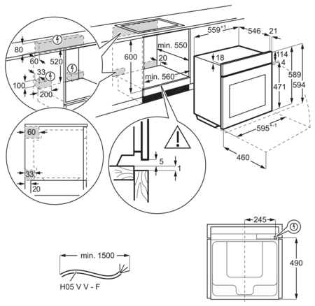 Электрический духовой шкаф Electrolux OEE 5H71Z