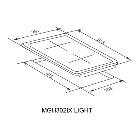 Газовая варочная панель MEFERI MGH302IX LIGHT