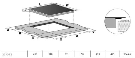 Индукционная варочная панель Weissgauff HI 430 B