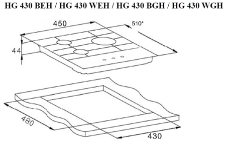 Газовая варочная панель Weissgauff HG 430 WEH