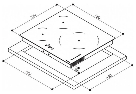 Индукционная варочная панель Faber FCH 63 GR