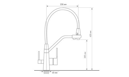 Смеситель для кухни Zigmund & Shtain ZS 2200 речной песок