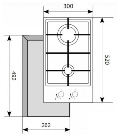 Газовая варочная панель Akpo PGA 302 FXE