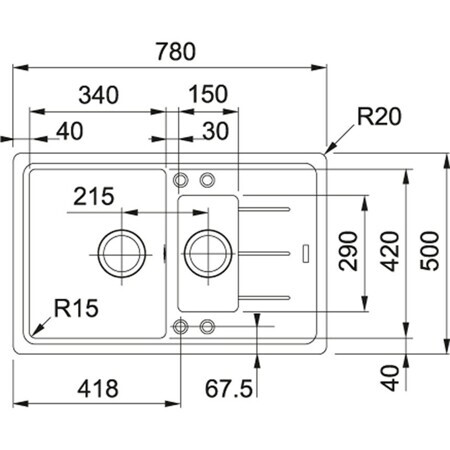 Кухонная мойка Franke BFG 651-78 миндаль (114.0313.263)