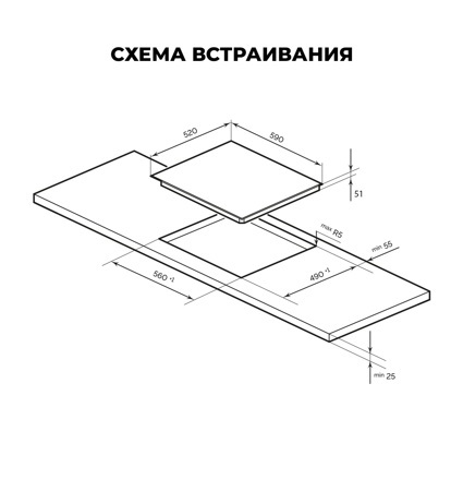 Электрическая варочная панель LEX EVH 642C BL